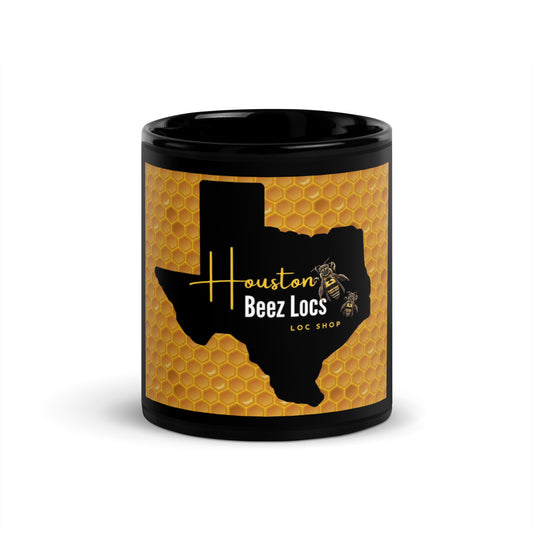 Black Glossy Mug- Black Texas